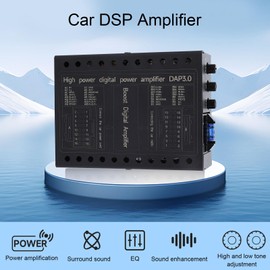 Jiawu Car Stereo Amplifier - 4 Channel, Class A/B, 2/4 Ohm Stable, DC12V, 4x50W/60W, Jiawu JW-DSP400