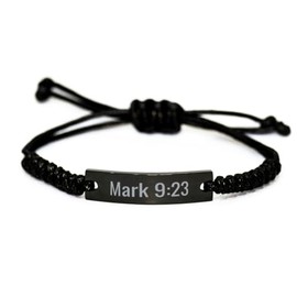 Mark 9 23 Bracelet Mark 9:23 Gift Bible Verse Scripture Stainless Steel Bracelet