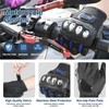 Qaemyro Stainless Steel Motorcycle Gloves for Men, Touchscreen Gloves for