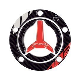 labelbike - 3D Resin Sticker Decoration and Protection of Motorcycle Fuel Cap Compatible with Benelli TRK 702 and 702X - Red Colour