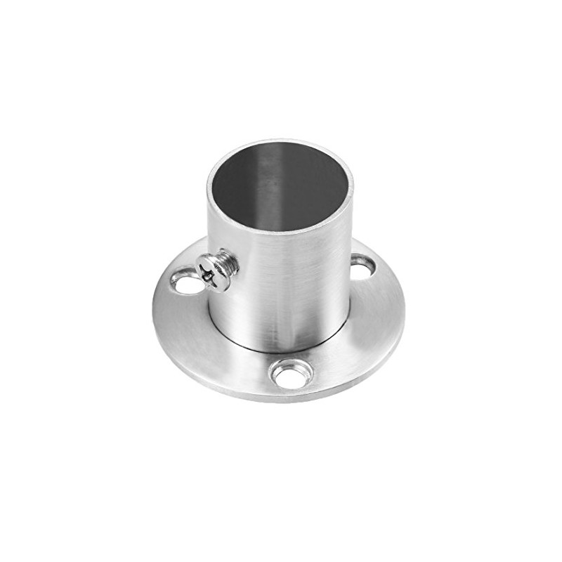 Sourcingmap Wardrobe Pipe Bracket, 22mm Dia, Wall Mounted Hanging Rail