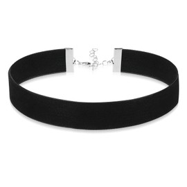 Lusofie Black Choker Necklace Classic Plain Black Choker Velvet Choker Necklace Gothic Jewelry for Women Girls Wide 0.4 inch/1cm