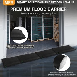 MFR Water Activated Flood Bags for Flooding, Home, Doorway, Driveway, Garage Sandless Sand Bags for Anti Flood Barrier(2ft x 1.3ft)