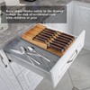 Bamboo Kitchen Drawer Knife Block, In drawer Knife Holder, Knife