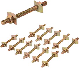 Lxoraziy 12Pcs Countertop Connector Bolts, Furniture Fastening Connectors, for Butcher Blocks, Tables, and Bed Frames with Bolt and Nut Hardware, Draw Bolts, and Miter Bolts