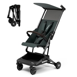 Bebehoo Lightweight Travel Baby Stroller, Foldable Portable Airplane Compact Umbrella Strollers for Toddler 1-3 Years (Partial Canopy,Deep Green)