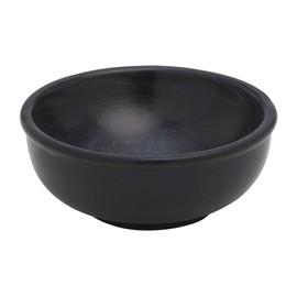 MaMeMi Round Soapstone Incense Bowl in Black [Fireproof Diameter 10 cm Hand-Painted] Bowl for Smoking Incense on Charcoal