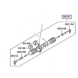 Rack and Pinion - Compatible with Kawasaki 2510, 3010, 4010 Mule - Complete Steering Gear with Tie Rod Ends