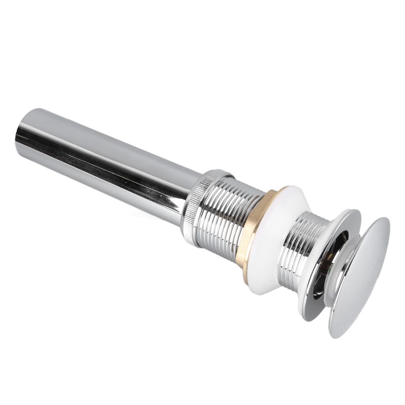 Bathroom Pop Up Drain Control Water Flow Copper Chrome Plating