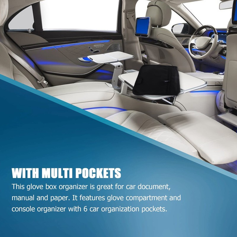 Lrtzizy Universal Glove Box Organizer Storage Holder for Manuals Car