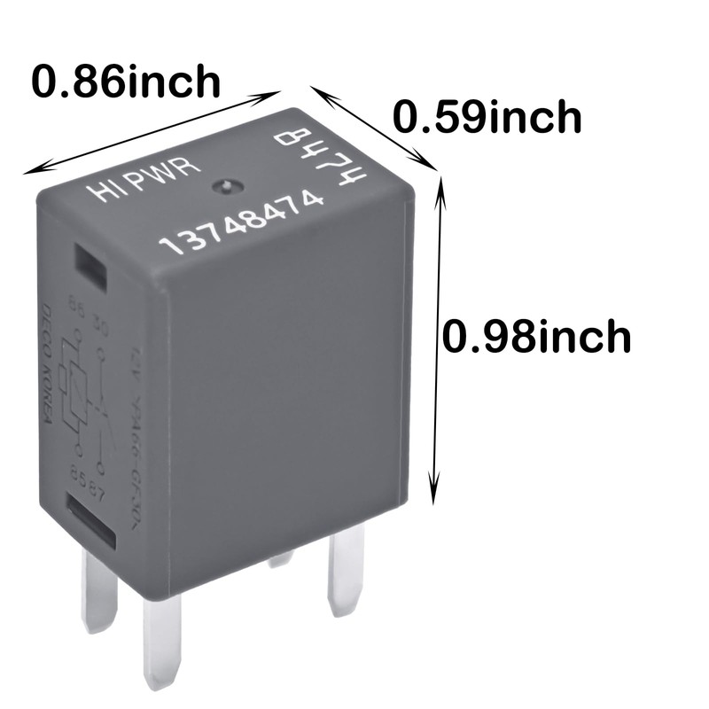 Automotive Relay 13748474 8774 (Pack of 2) - 12V 4-Pin