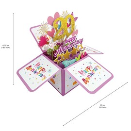scicent Pop Up 3D Greeting Card Wedding Card, 20th Anniversary Card, 20th Wedding Anniversary Card, Engagement Card, Card for Wedding Ceremony Motif Bride and Groom in - 22114