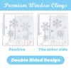 93Pcs Large Glitter Snowflake Window Stickers Silver, ADQUATOR 9 Sheets