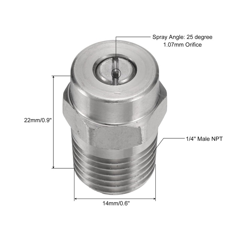 uxcell 4Pcs Pressure Washer Tip 1/4" Male NPT Threaded Spray