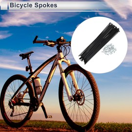 RATCHROLL 1 Set Universal Bicycle Spokes 12G 209mm Length Bike Wheel Spokes Nipple Black Carbon Steel
