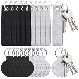 Felt Key Fob 20 Key Rings Writeable for Crafts Plotter Blanks DIY Decoration Craft Felt Lanyards