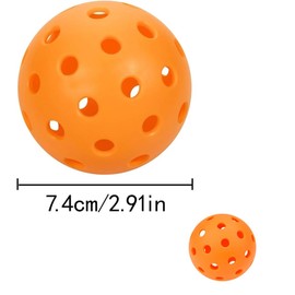 Walquicks 6 PCS Bright Color Plastic Pickleball Balls 40 Holes 74mm Practice Hollow Ball for Indoor, Outdoor for All Style Pickleball Paddles