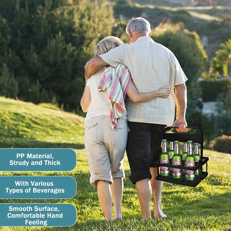 Elesunory Plastic Portable Cup Holder, Foldable Cup Holder with Handle,