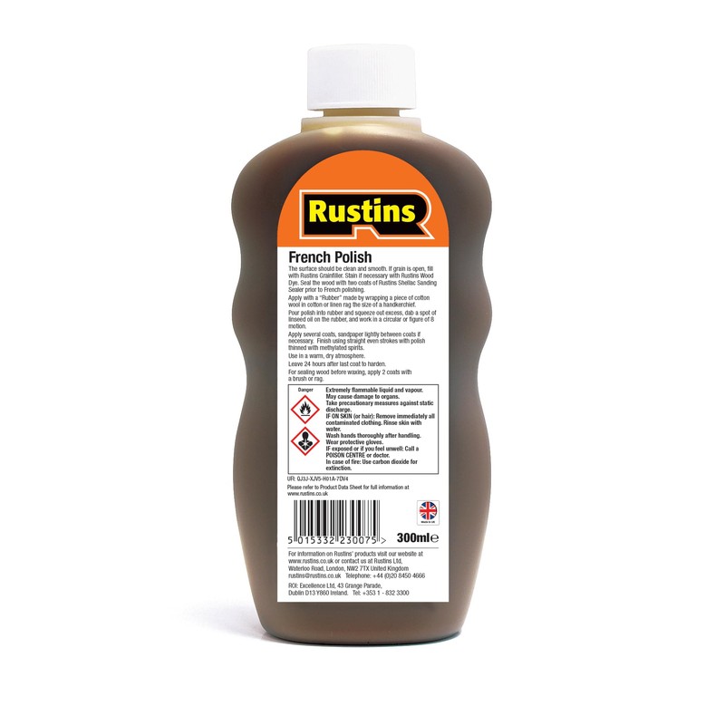 Rustins French Polish - The quality finish for furniture (Brown,