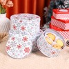 YWKXM Cookie Tin Round Storage Tins for Christmas Gift Giving,