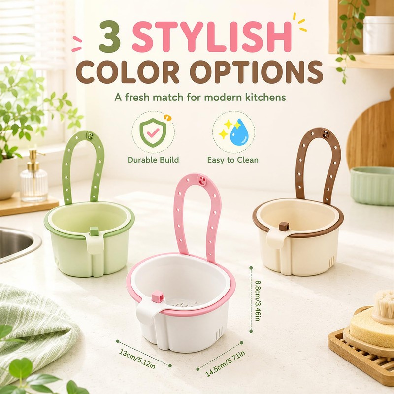 2Pcs 2026 New Cactus Kitchen Sink Strainer Basket, Hanging Sink