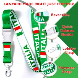 Italia/Italy Flag Reversible Lanyard (1)