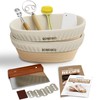 Sondiko Sourdough Starter Kit, Sourdough Bread Baking Supplies, Oval Banneton