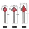 Saipor 3pcs V-Groove Router Bit Carbide Trimmer, 3D CNC Carving