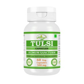 Morsan Nutraveda Natural and Pure Herbal OCIMUM Sanctum (Tulsi, Basil) Extract Capsules | Highest Potency, 100% Herbal Product | Pack of 60 X 500 mg. Veg. Capsules (4)