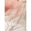 Prettystern Linen Plain Colour Unisex Summer Fringe Scarf, T104 gradient