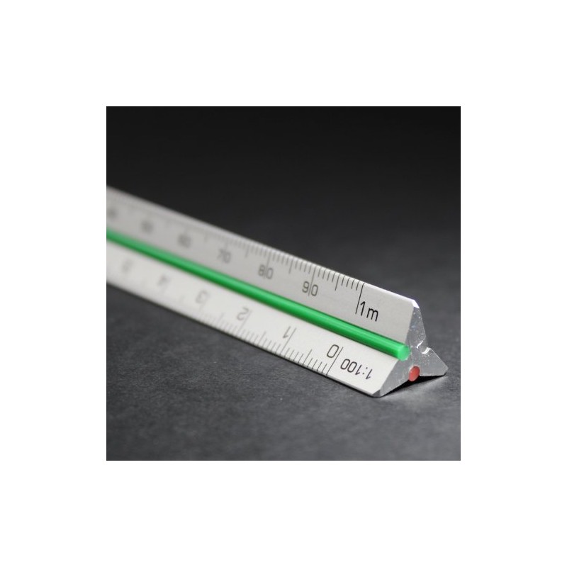10 cm Aluminium Mini Scale Ruler 1:2.5 1:5 1:10 1:20