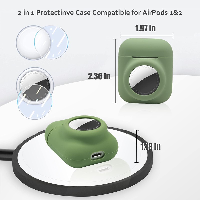2 in 1 Silicone Protective Skin Cover Compatible with AirPod