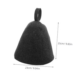 Gatuida Wool Felt Sauna Cap for Men Women Natural Water Absorption Shower Hat Durable Comfortable Hair Protector Essential Bathing Accessory Grey