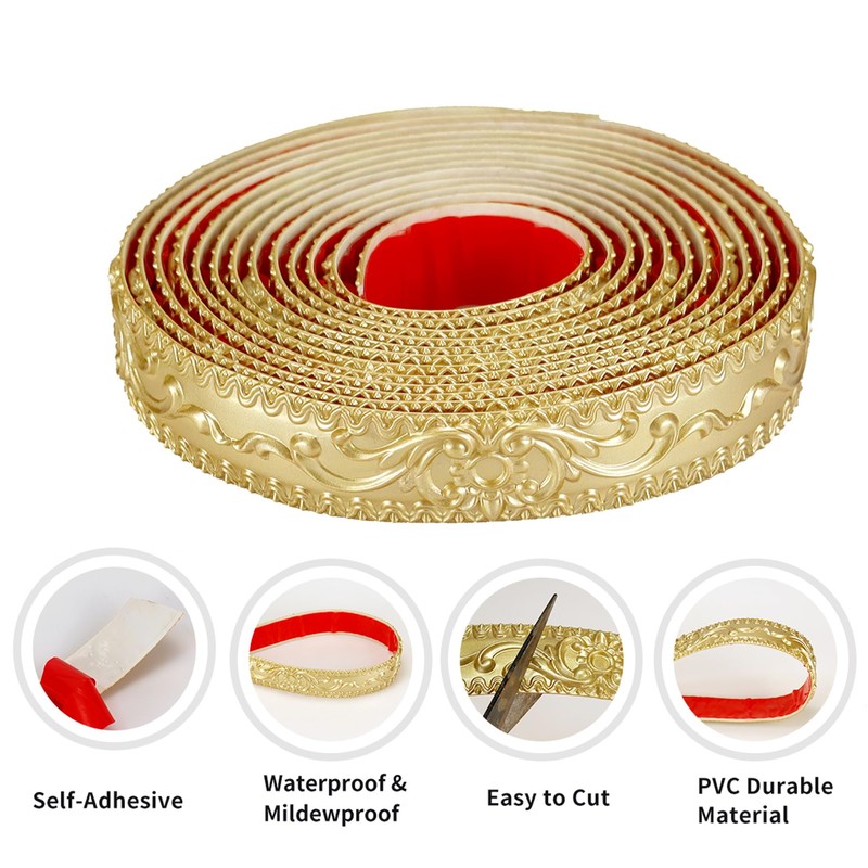 Leenevs Flexible Wall Trim, 16.4 Feet Self-Adhesive Peel & Stick