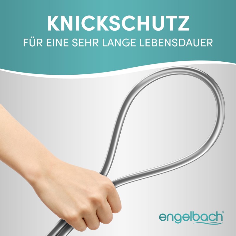 Engelbach® Shower Hose 1.25 m with Double Twist Protection, Plastic