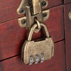 Treasure Chest Storage Box with Combination Lock Handcraft Exquisite Wood