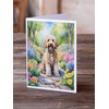 Caroline's Treasures Goldendoodle Spring Path Greeting Cards Pack of 8