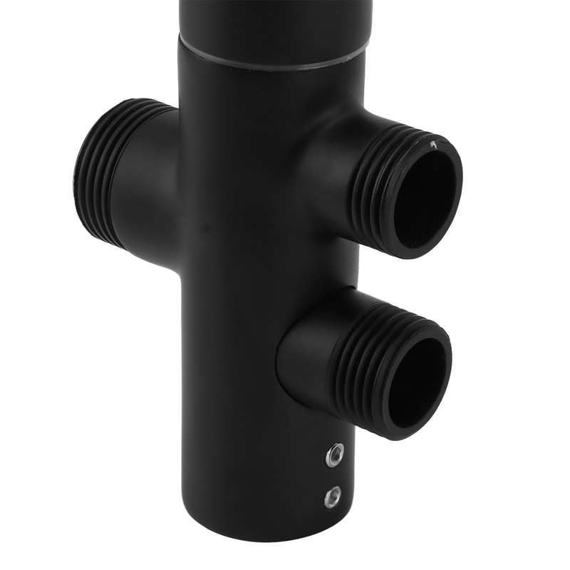 Shower Head Diverter Black Rustproof Leakproof Wall Mounted Shower Arm
