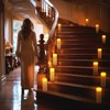 5plots 9" x 3" Flickering Flameless Candles - Battery Operated