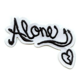 Alone Broken Heart Patch Rapper Face Tattoo Embroidered Iron On