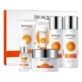 Crema Facial Vitamina C + Suero Aclara, Hidrata, Manchas Kit