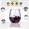 MIYOPESI 18oz Clear Stemless Wines Cups (Set of 8), Shatter-Proof