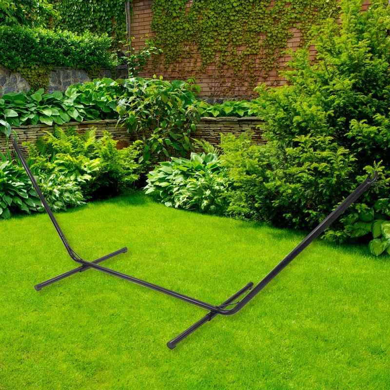 Northlight 11ft Black Steel Hammock Stand with Hardware