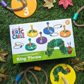 Children's Wooden Ring Toss Set - The Very Hungry Caterpillar Design - Fun For All The Family