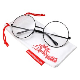 grinderPUNCH - Non-Prescription Round Circle Frame Clear Lens Glasses