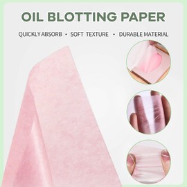 JEYORZY 300 Stück Gesichts-Löschpapier, Oil Control Paper, Natürliche Blotting Paper Gesicht, Blottpapier für Fettige Hautpflege, Natürliche Blotting Paper Gesicht, für Männer Frauen öLige Haut