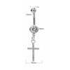 Daesar Navel Bar, Belly Bars Surgical Steel Dangly Belly Button