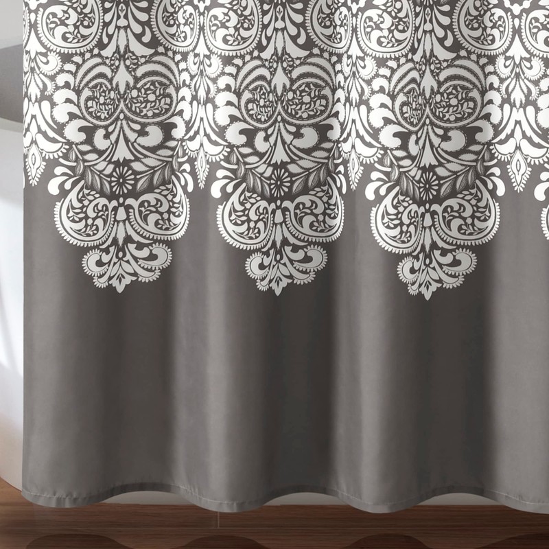 Lush Decor Boho Medallion Shower Curtain, 72" x 72", Dark