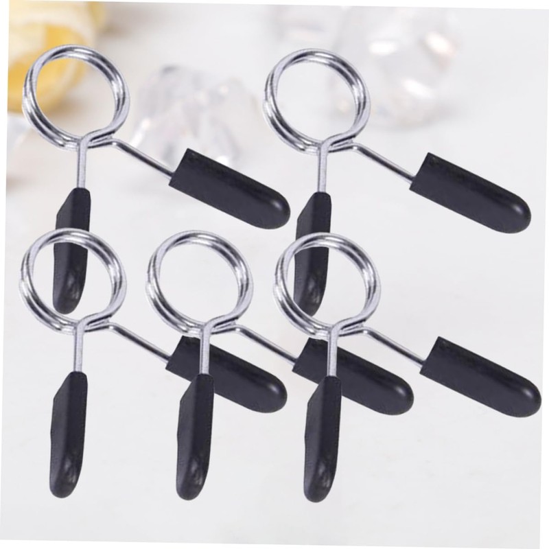 BESPORTBLE 5pcs 24mm Dumbbell Barbell Clamps Spring Clip Collars Barbell