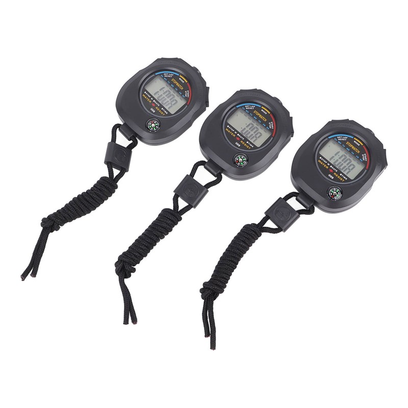 3 PCS Sports Stopwatch High Accuracy Waterproof 40mah Sports Stopwatch